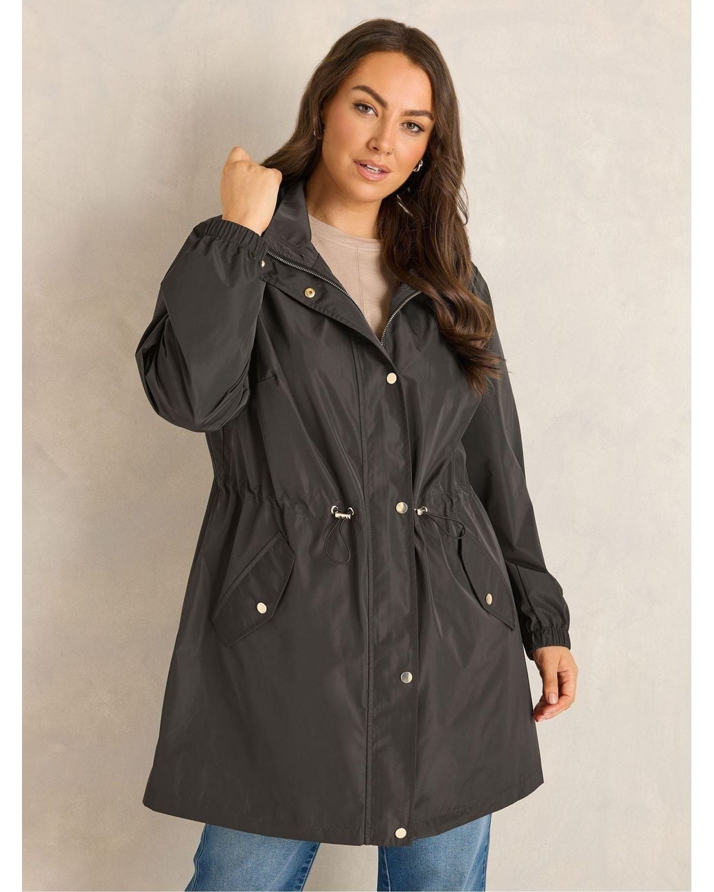 Evans Gray Lightweight Rain Jacket