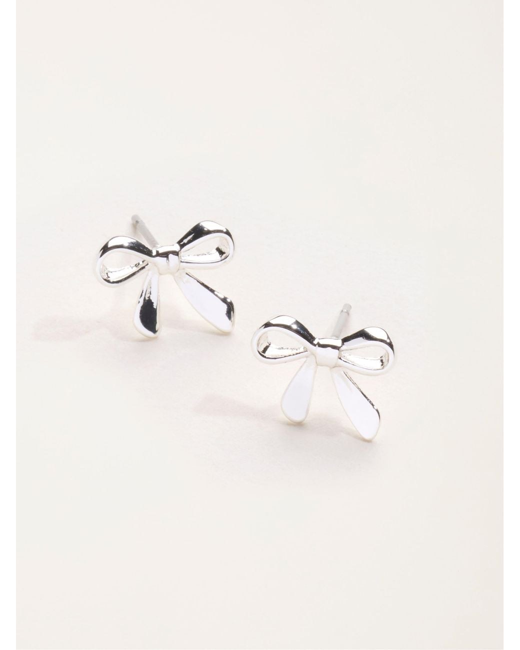 FatFace Black Bow Stud Earrings
