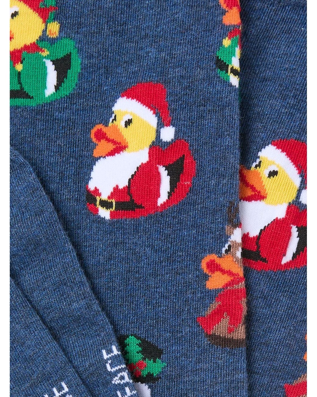 FatFace Blue Fatface Christmas Rubber Duck Socks for men