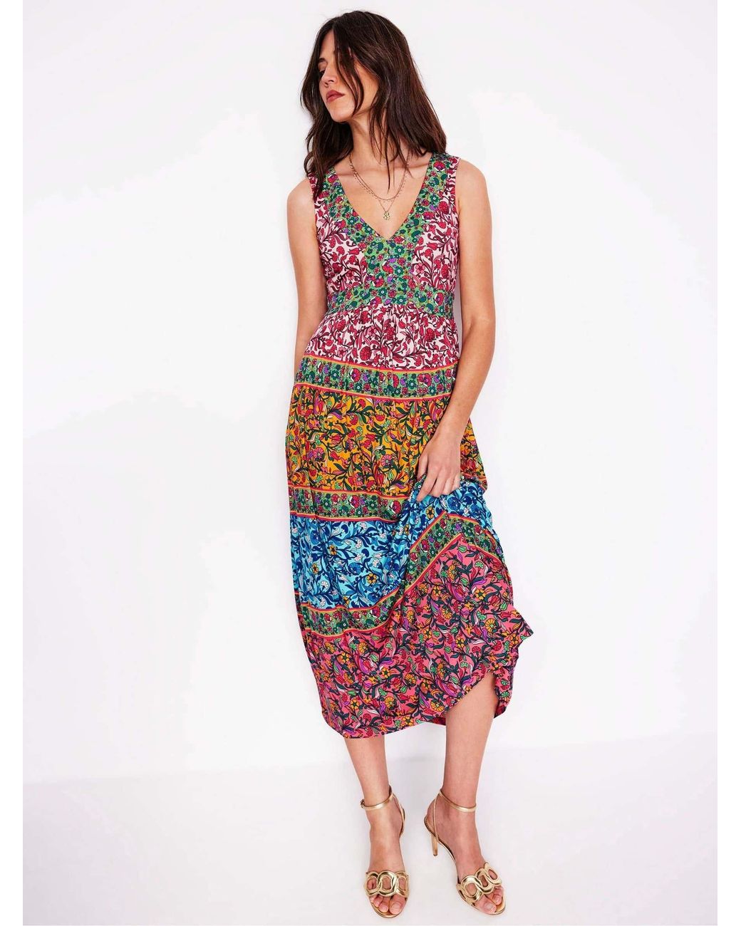 Boden Multi Olympia Jersey Maxi Dress in Green | Lyst