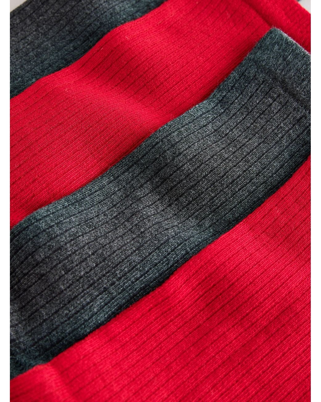 Next Red Supersoft Ribbed Ankle Socks 4 Pack