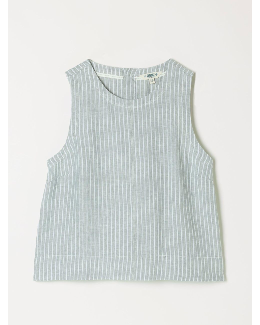 FatFace White Dara 100% Linen Blouse