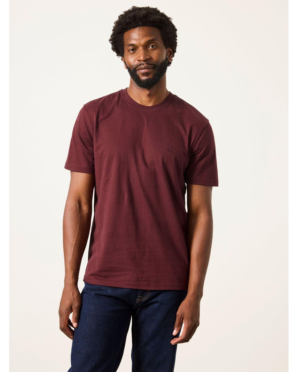 FatFace Purple Fatface 3 Pack/Burgundy/ Short Sleeve T-Shirt for men