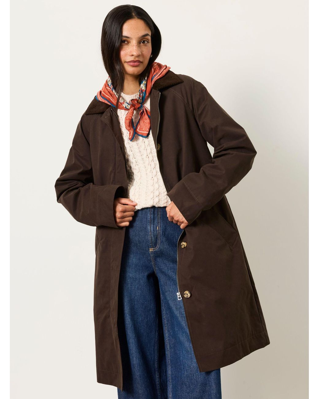 FatFace Blue Polly Petite Coat
