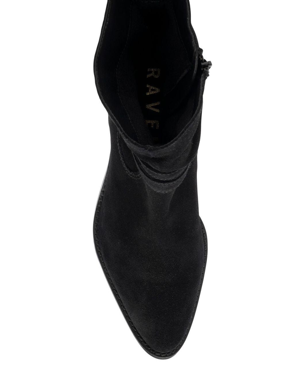 Ravel Suede Heeled Ankle Boots in Black | Lyst