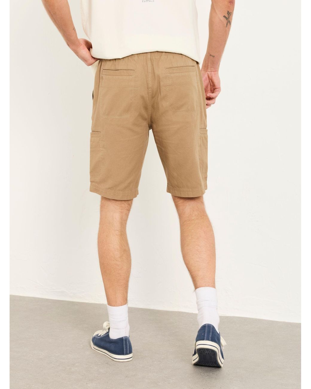FatFace Natural Padstow Garment Dye Elasticated Utility Shorts for men