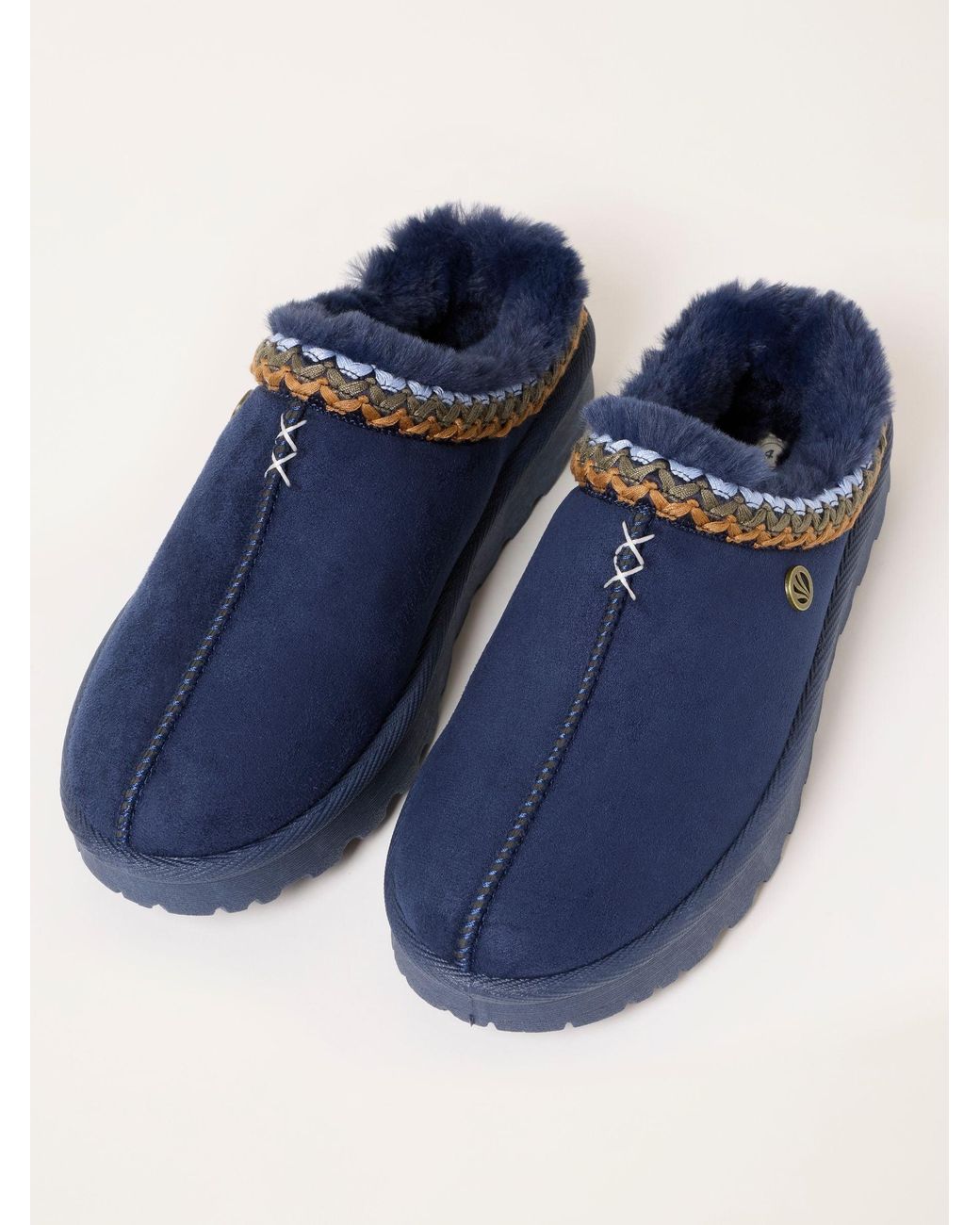 FatFace Blue Lyra Mule Slippers