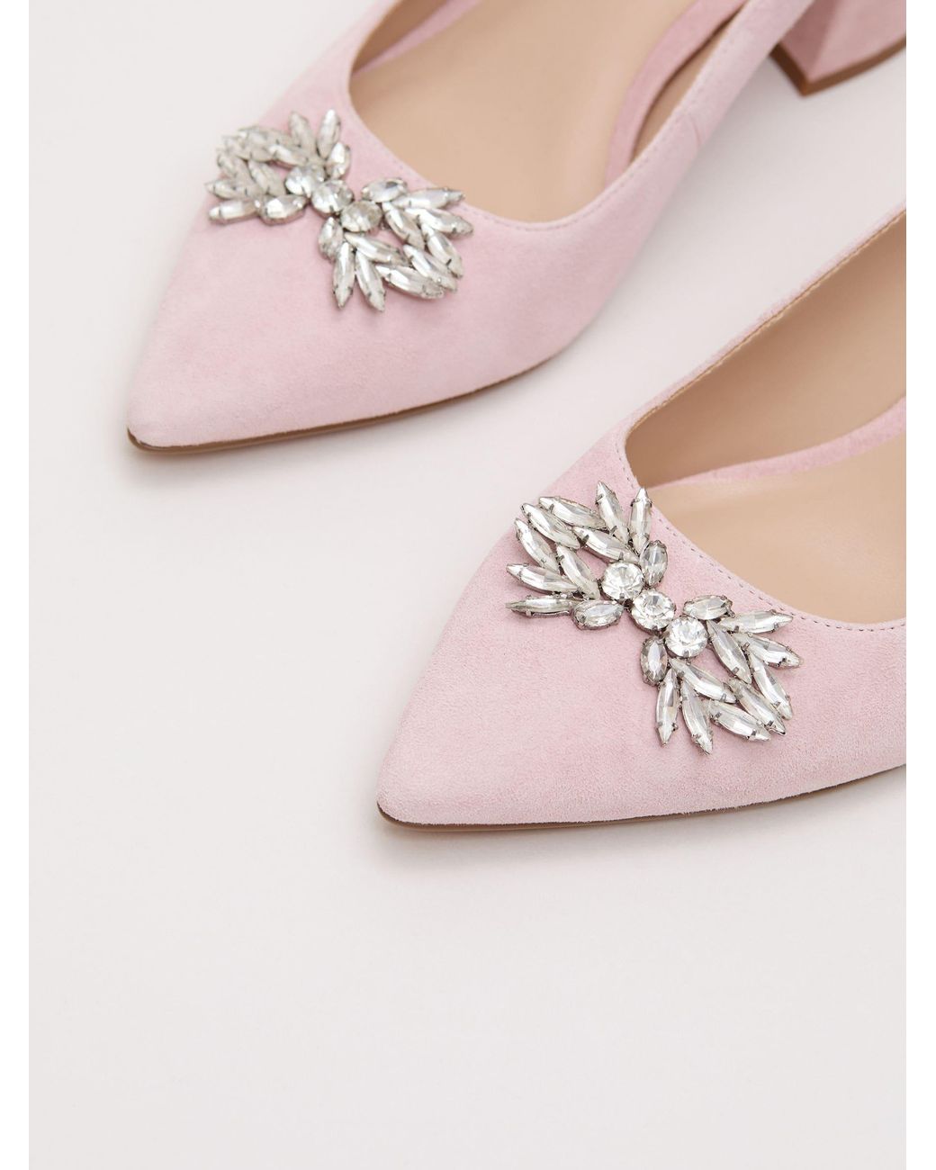 Phase Eight Pink Sparkle Block Heels