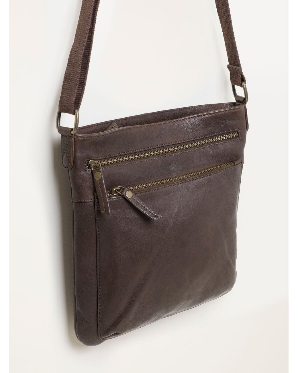 FatFace Brown Fatface Allie Chocolate Leather Crossbody Bag