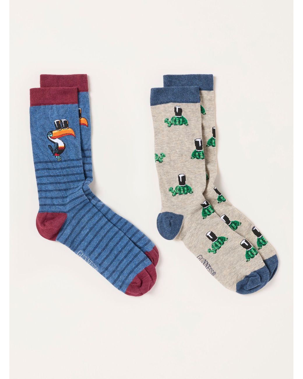 FatFace Blue 2 Pack Guinness Socks for men