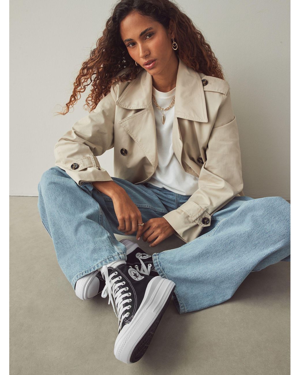 Converse Black Move Platform High Top Trainers