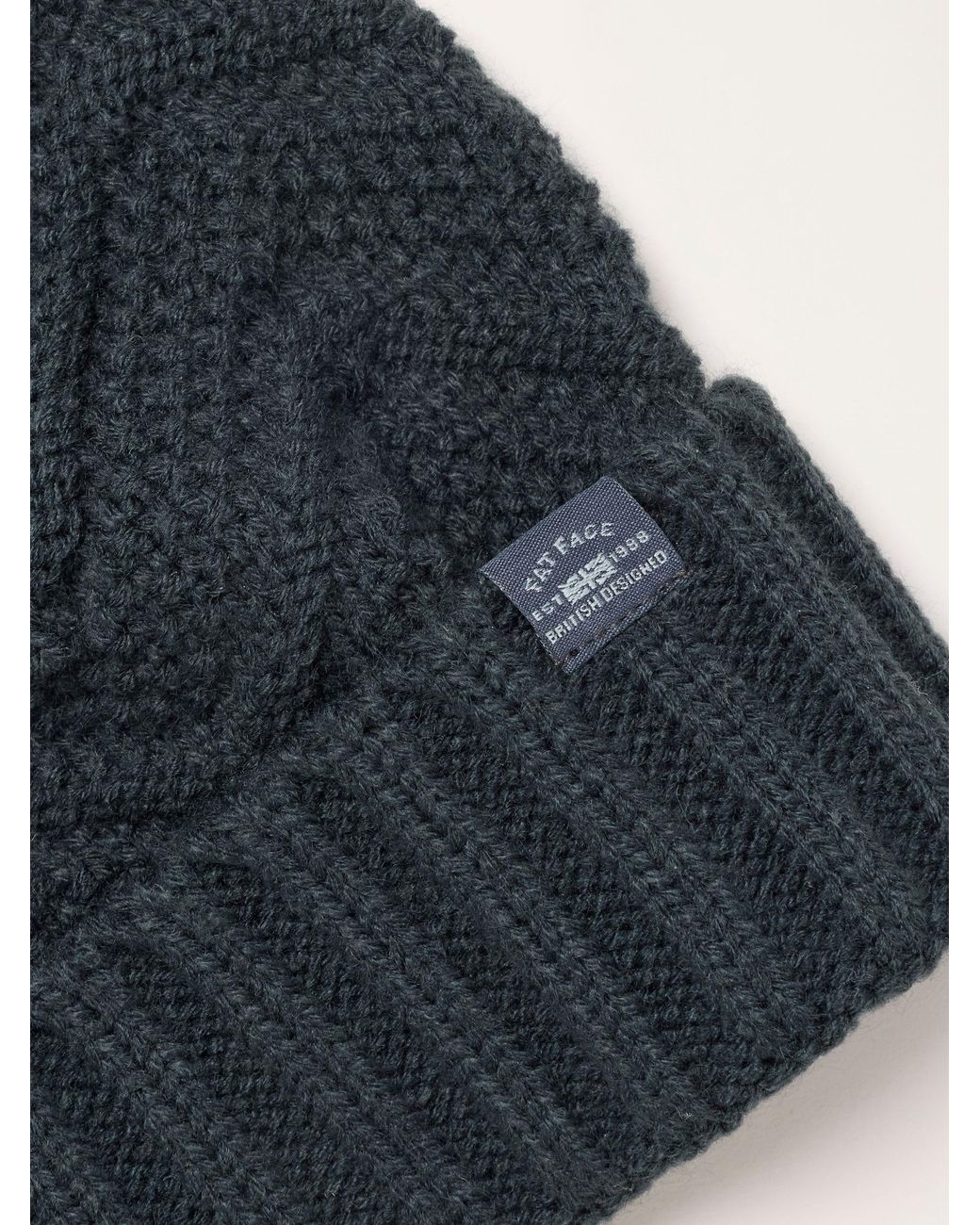 FatFace Blue Fatface Chevron Beanie for men