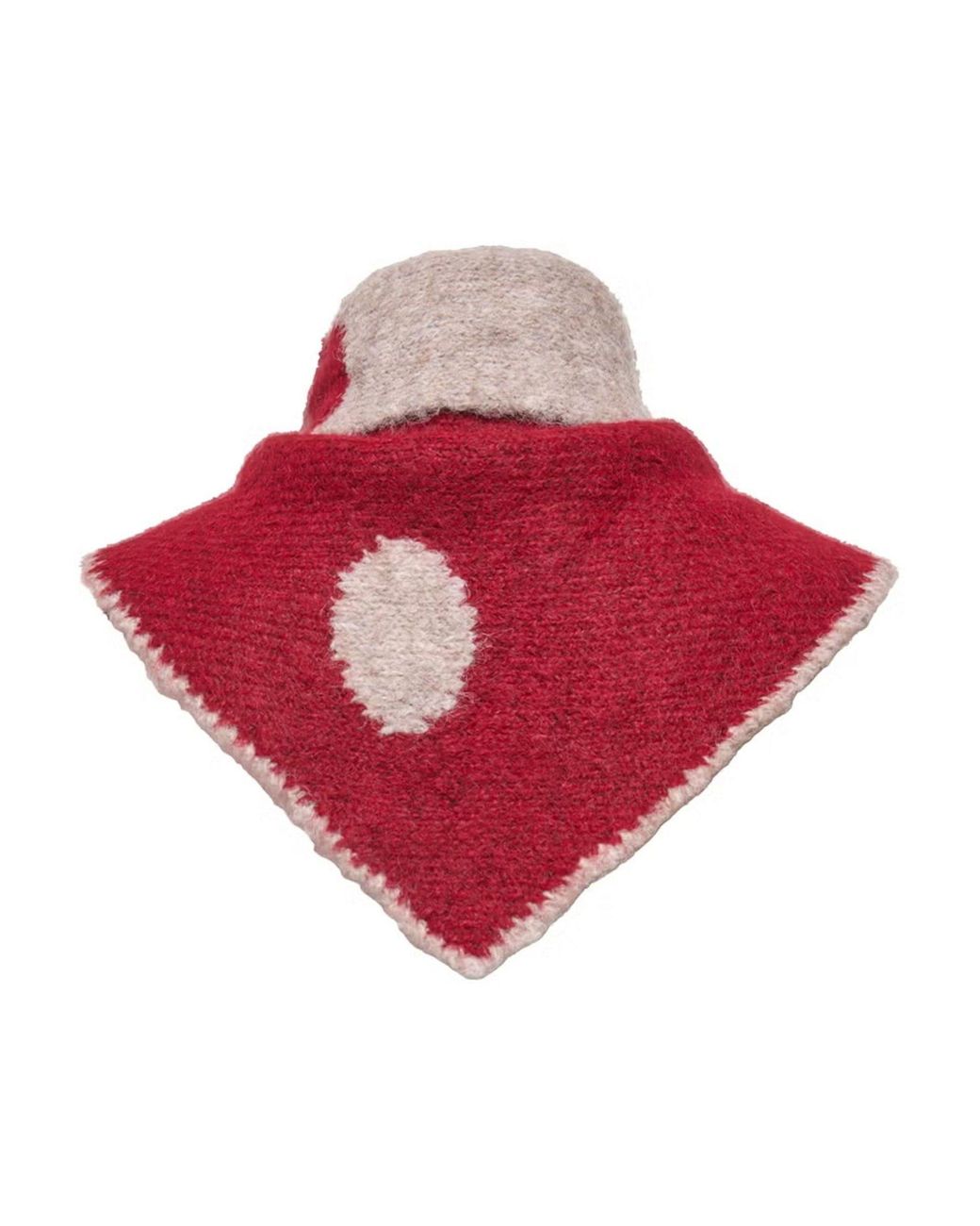 ONLY Red Knitted Triangle Scarf