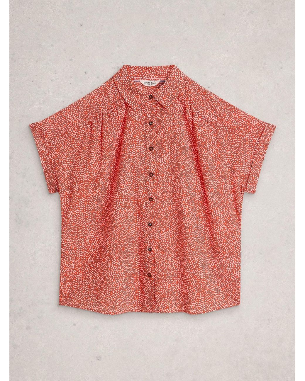 White Stuff Pink Orla Cotton Button Through Shirt