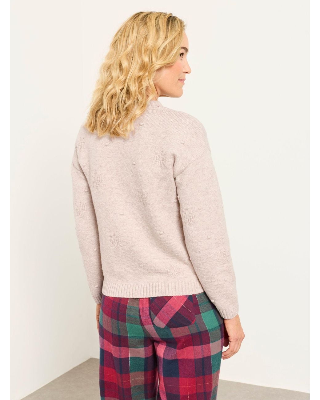 FatFace White Shelter Mouse Pudding Jumper