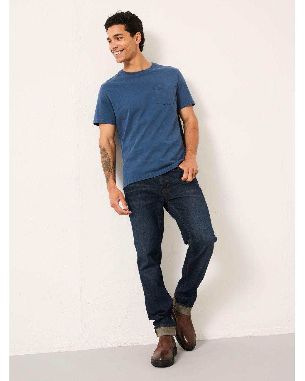 FatFace Blue Slim Fit Jeans for men