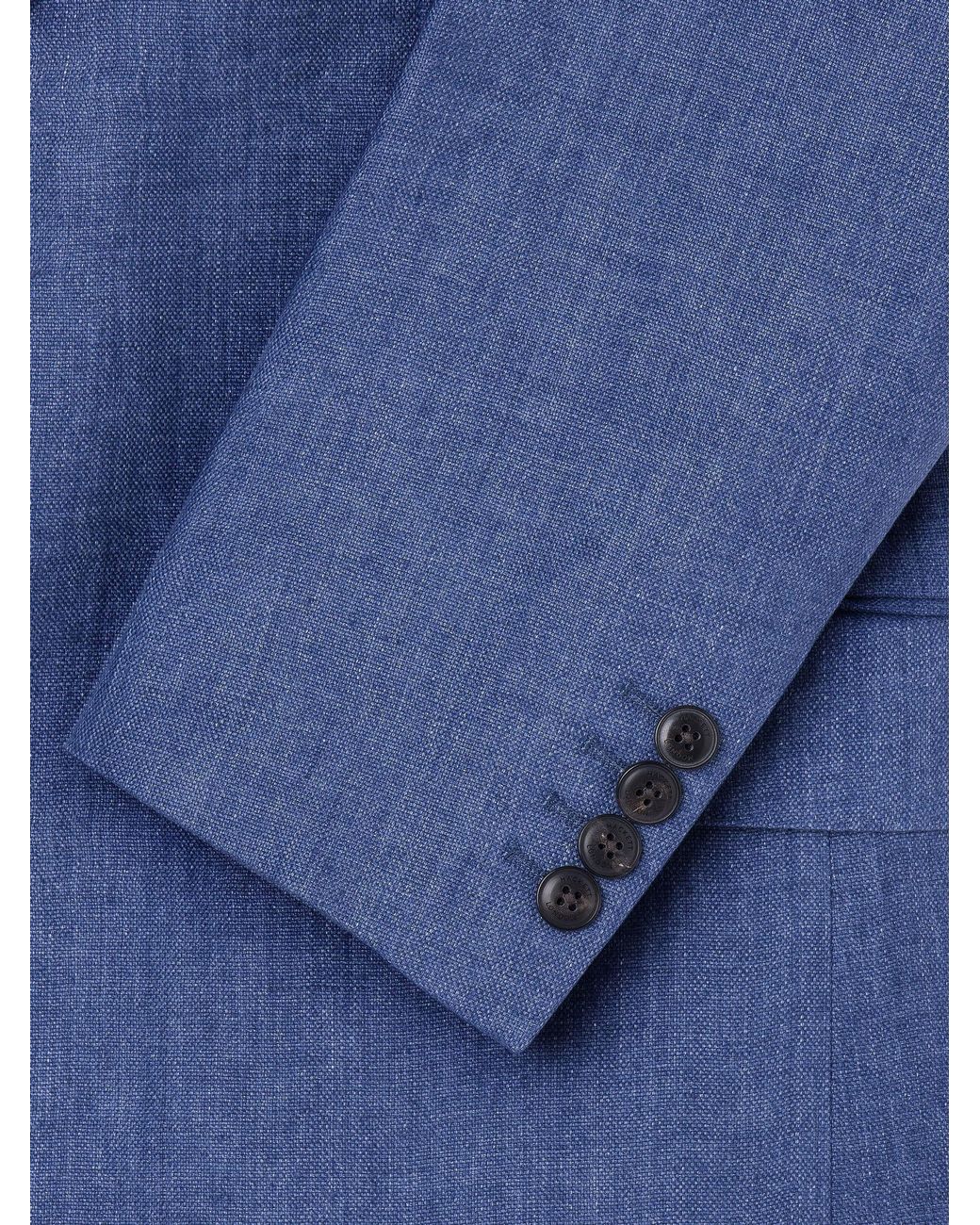 Hackett Blue Pure Linen Delave Jacket for men