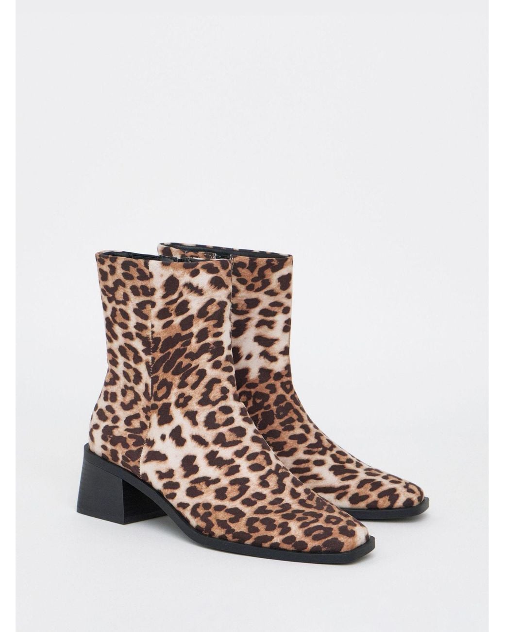Square Boot Design Simply Be Square Toe Ankle Boots in Brown | Lyst