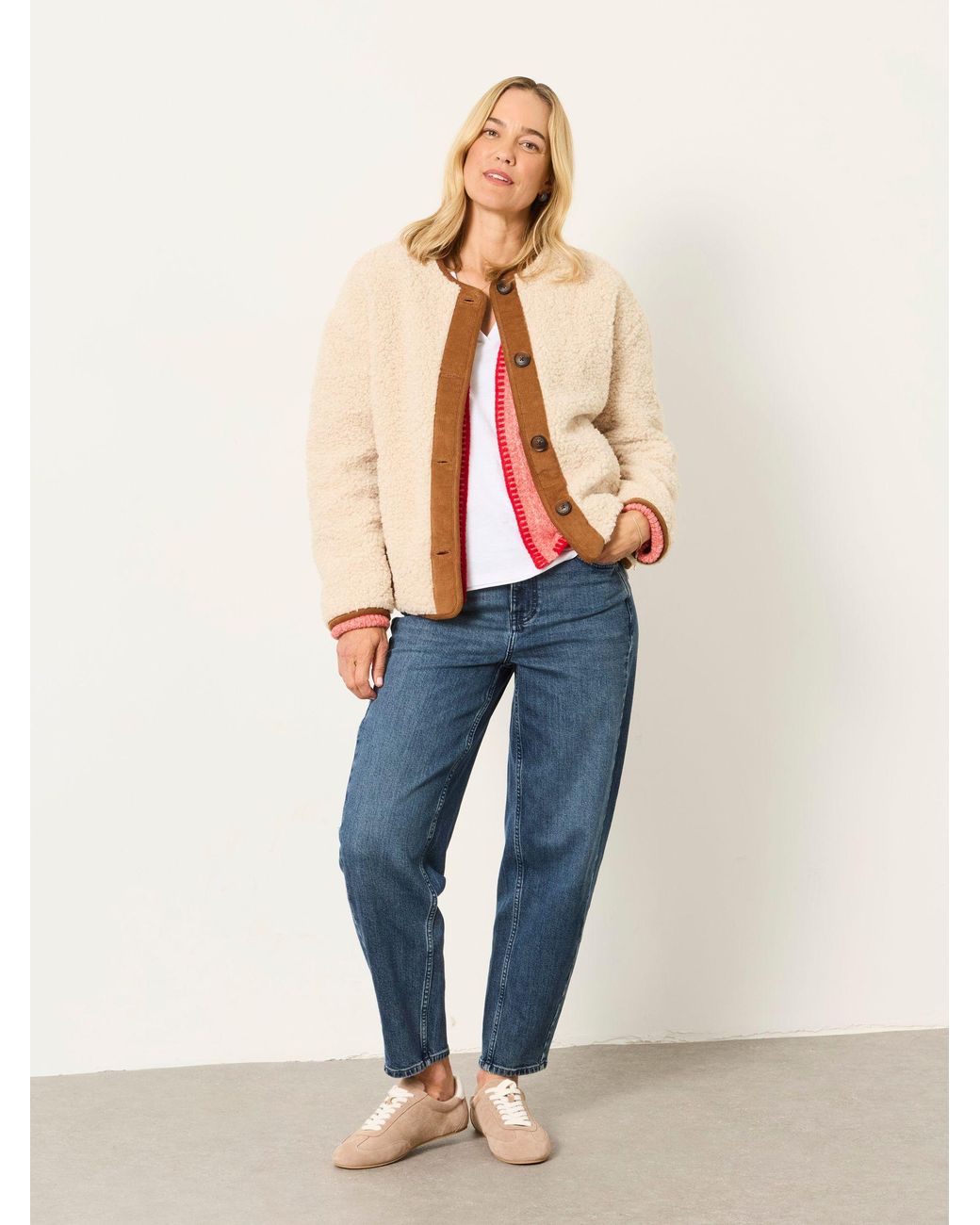 FatFace Blue Willow Petite Borg Fleece Jacket