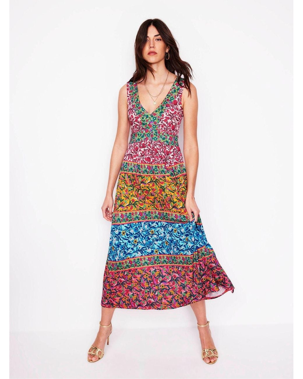 Boden Multi Olympia Jersey Maxi Dress in Green | Lyst