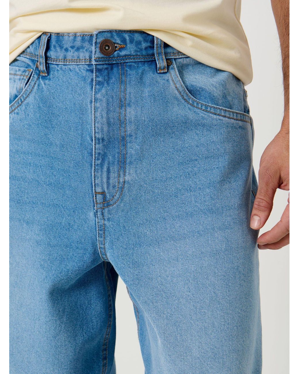 Threadbare Blue Baggy Jeans for men