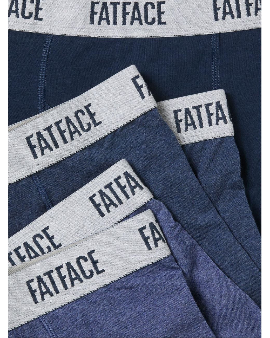 FatFace Blue 3 Pack Plain Boxers for men