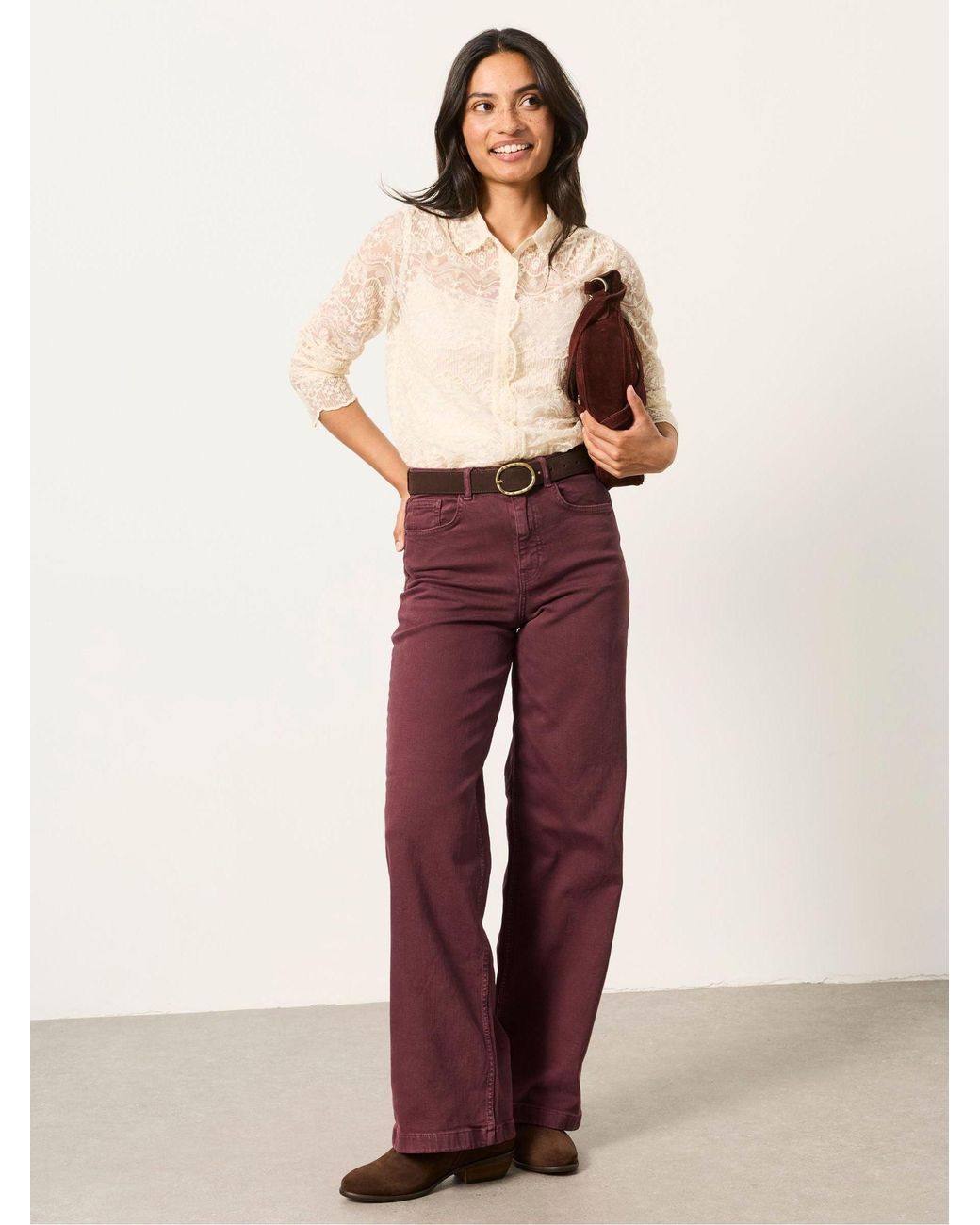 FatFace Red Welling Wide Leg Wide Leg Jeans
