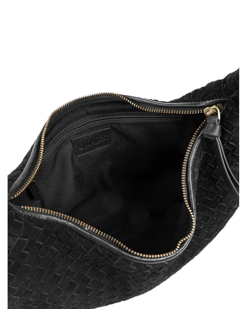 Jones Bootmaker Black Waverely Leather Shoulder Bag