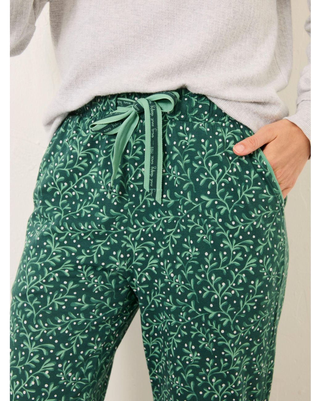 FatFace Green Cora Pyjama Bottoms