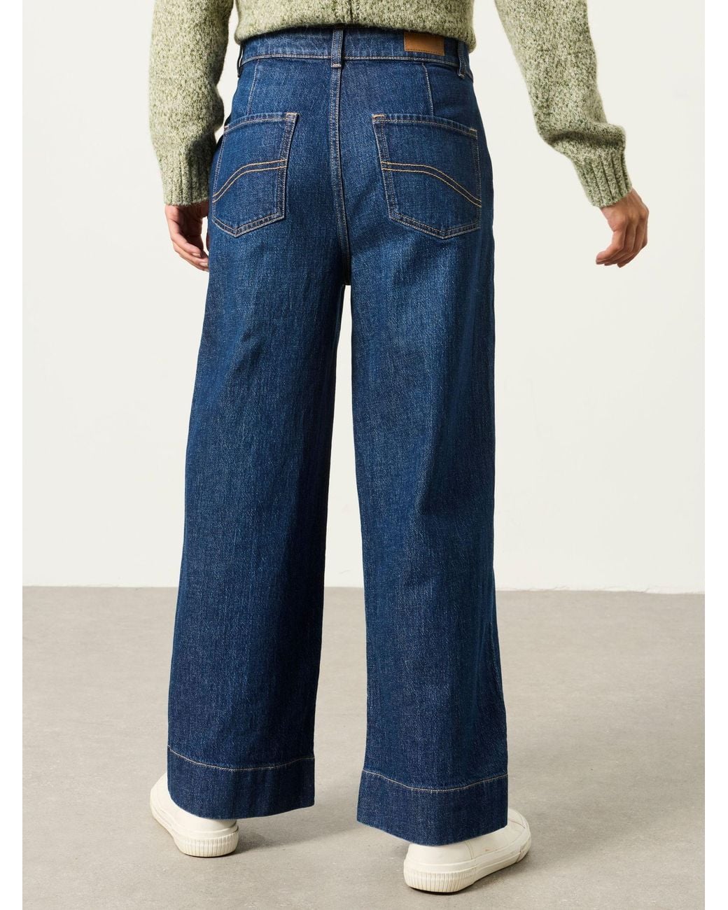 FatFace Blue Hove Wide Leg Jeans