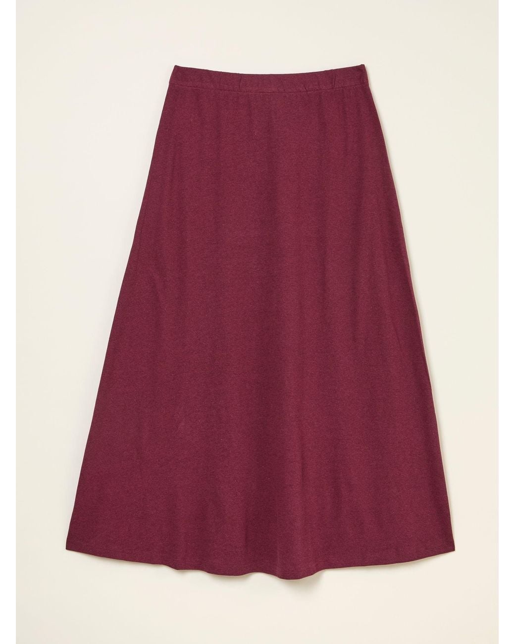 FatFace Red Kitty Jersey Midi Skirt