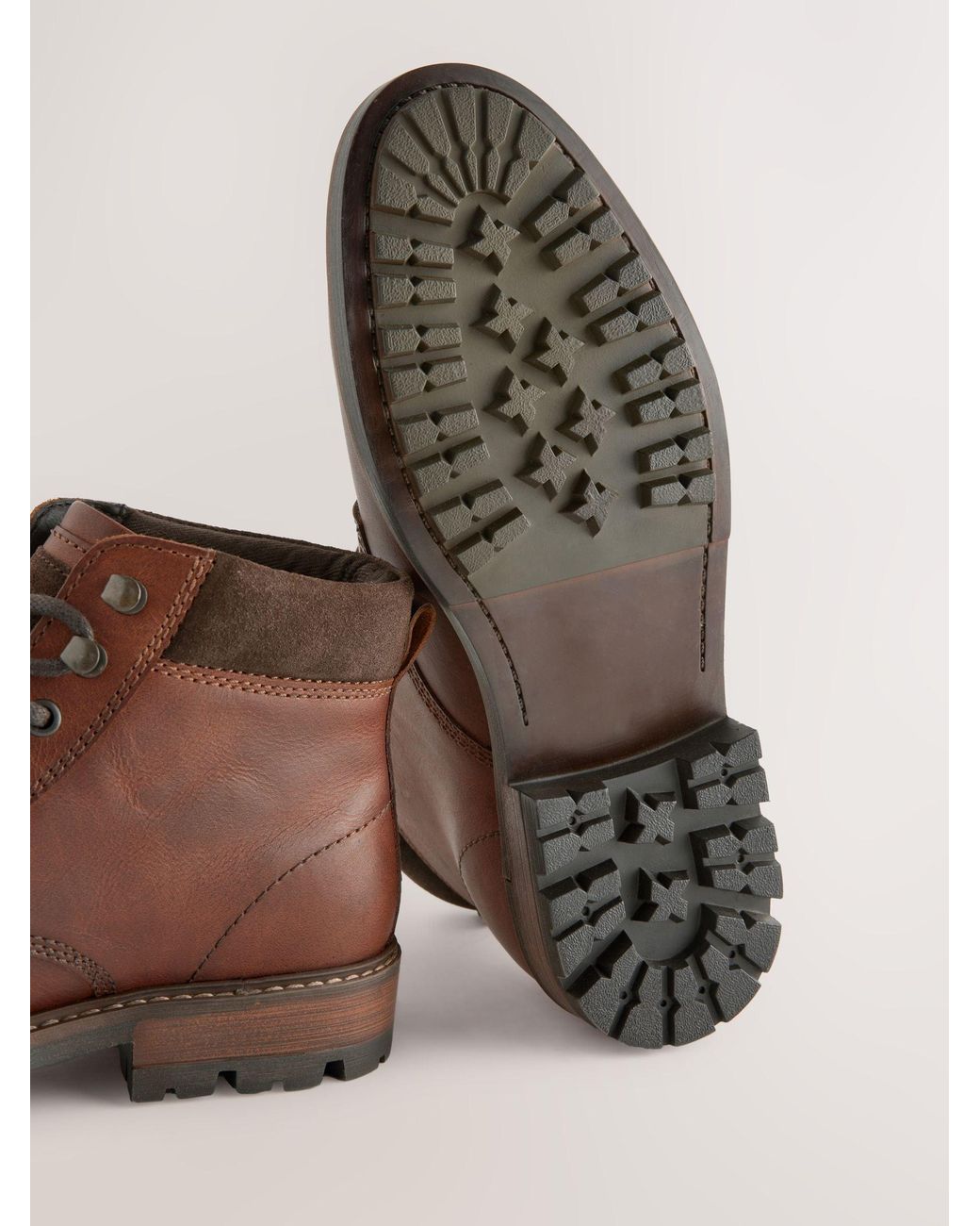 Next Brown Leather Boots for men