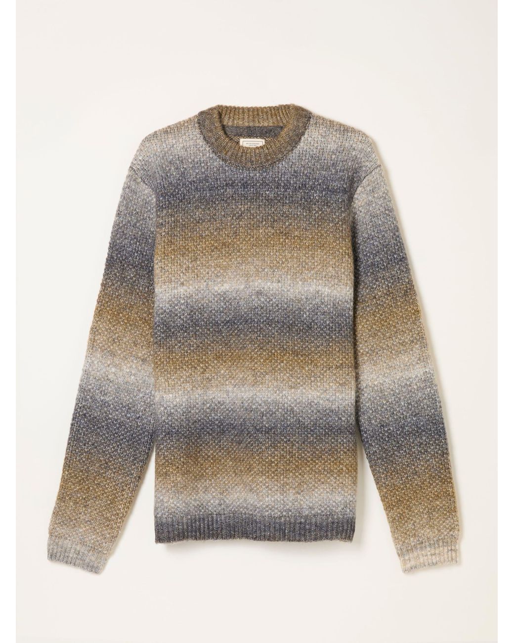 FatFace Blue Ombre Knitted Crew Jumper for men