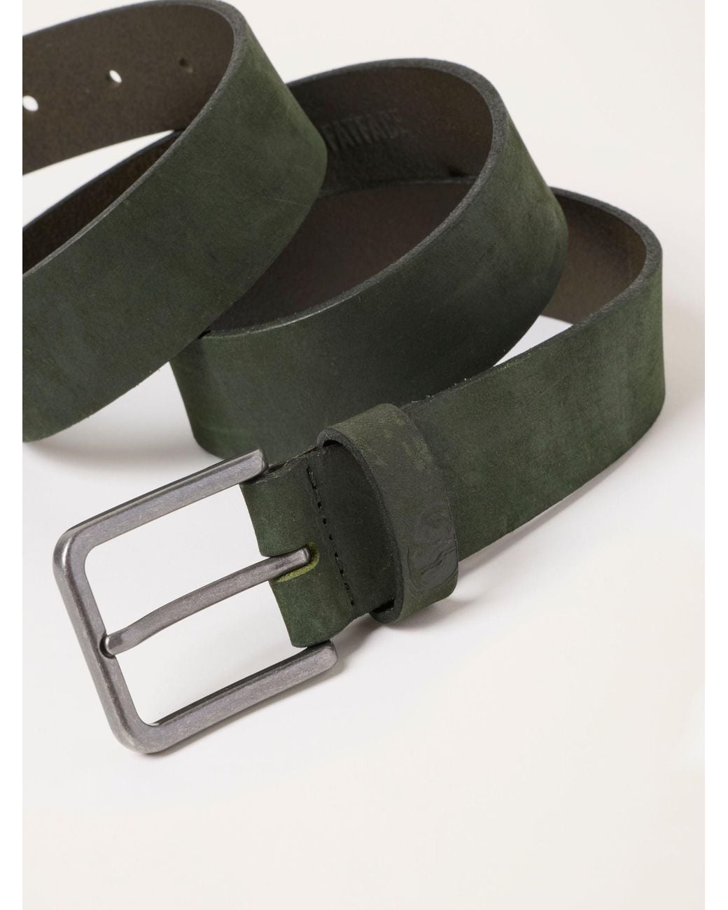 FatFace Green Plain Nubuck Belt for men