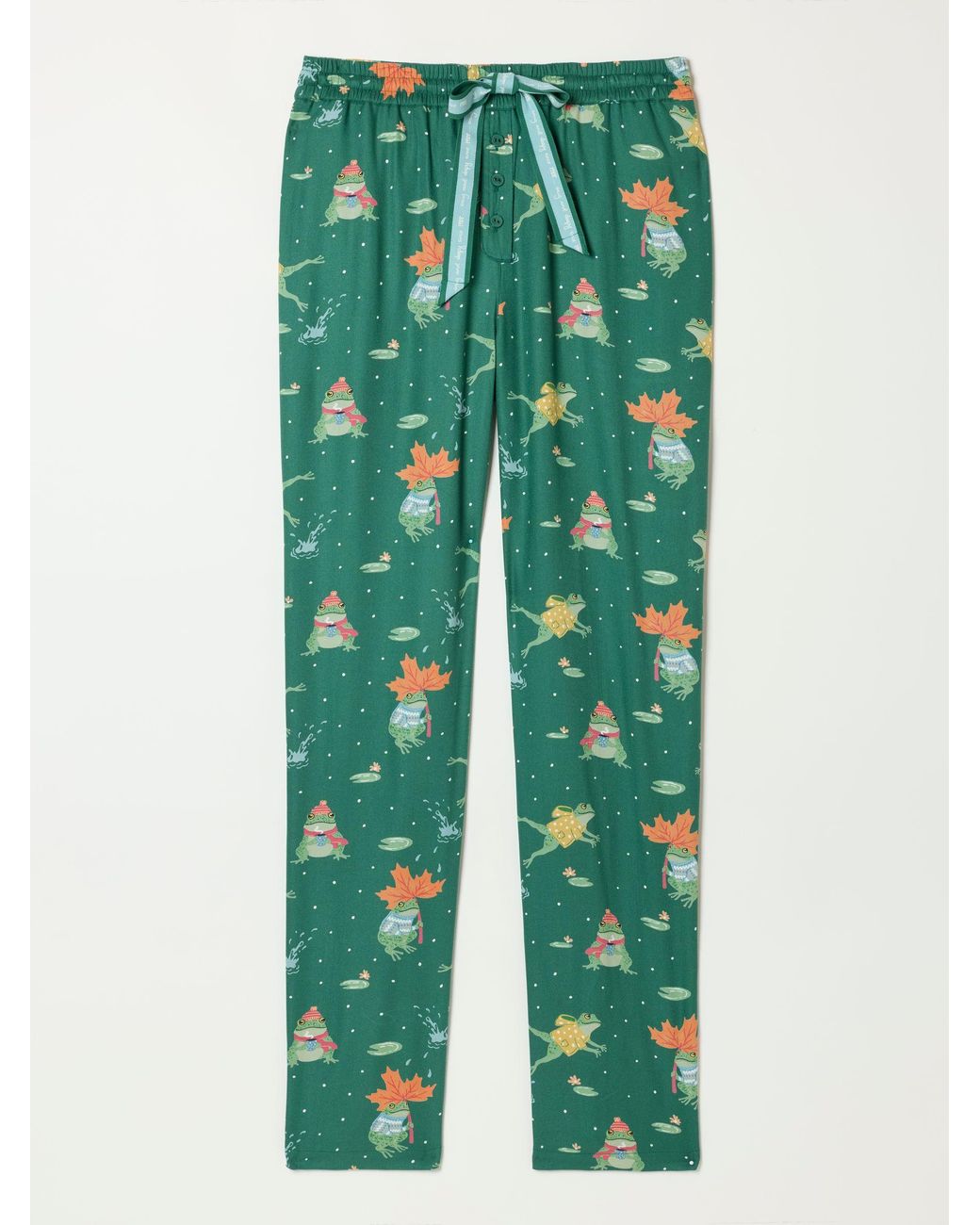FatFace Green Fatface Ruby Frog Relaxed Fit Pyjama Bottoms