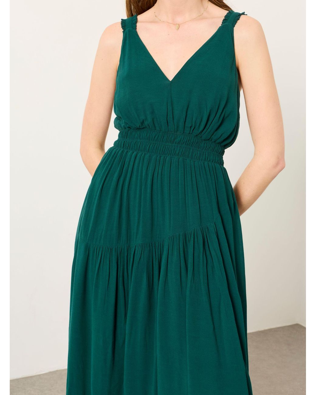 FatFace Yellow Fatface Maggie Midi Dress
