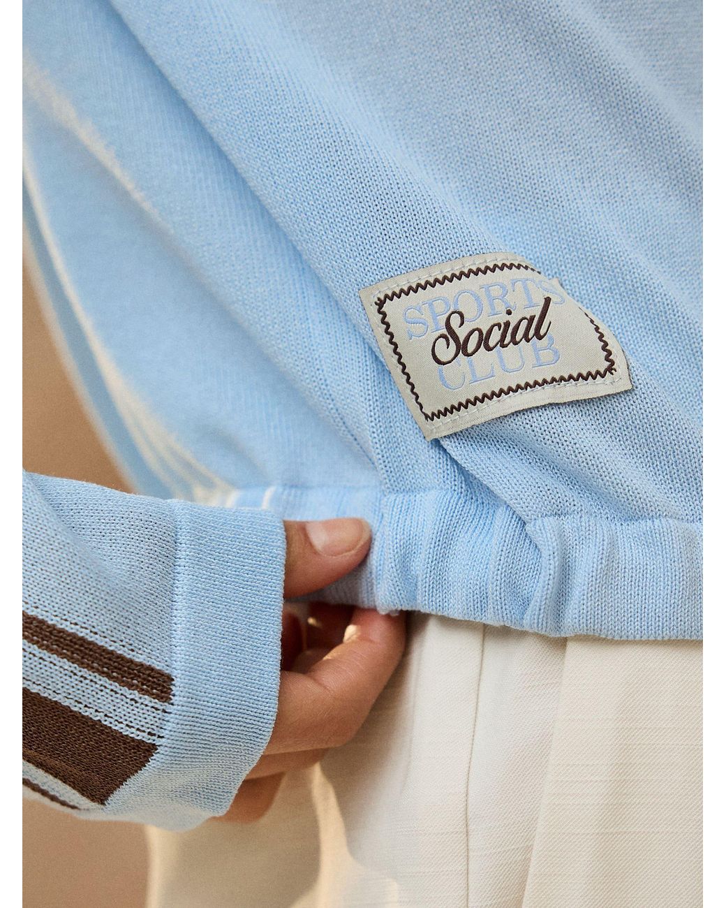 Next Blue Light Side Stripe Lightweight Funnel Neck Zip Jacket
