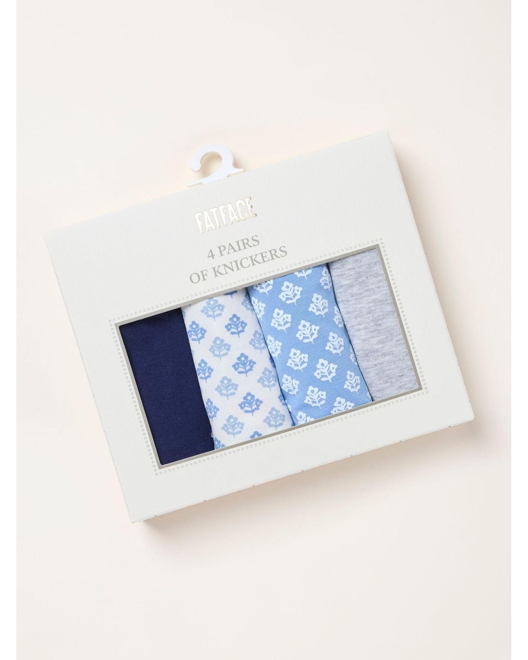 FatFace Blue Fatface 4 Pack Geo Brazillian Knickers