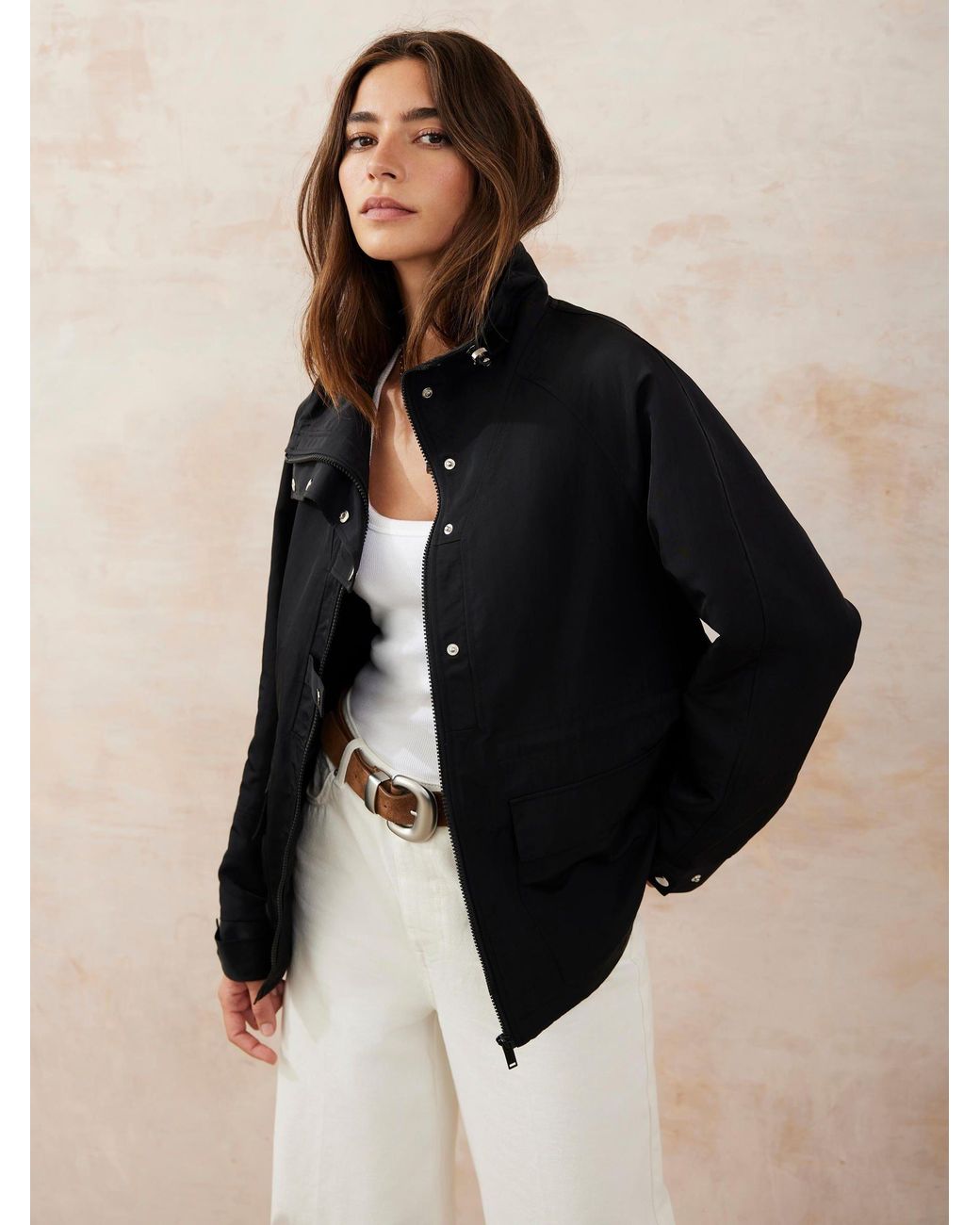 Mint Velvet Blue Utility Parka Jacket