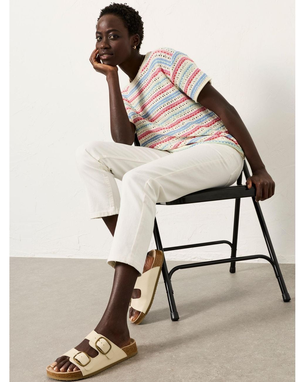 FatFace White Fatface Whitby Slim Capri Jeans