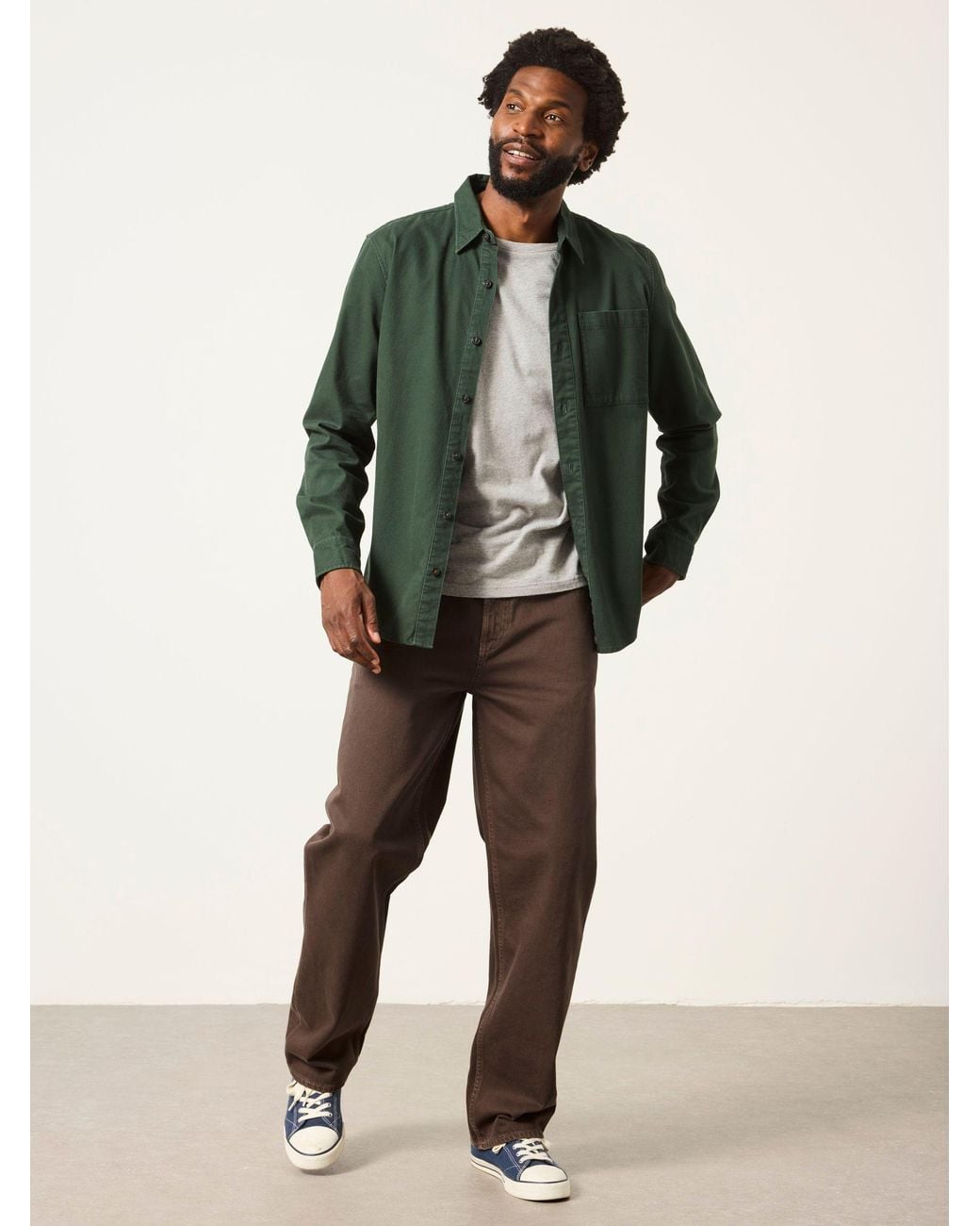 FatFace Brown Relaxed Straight Fit Jeans for men
