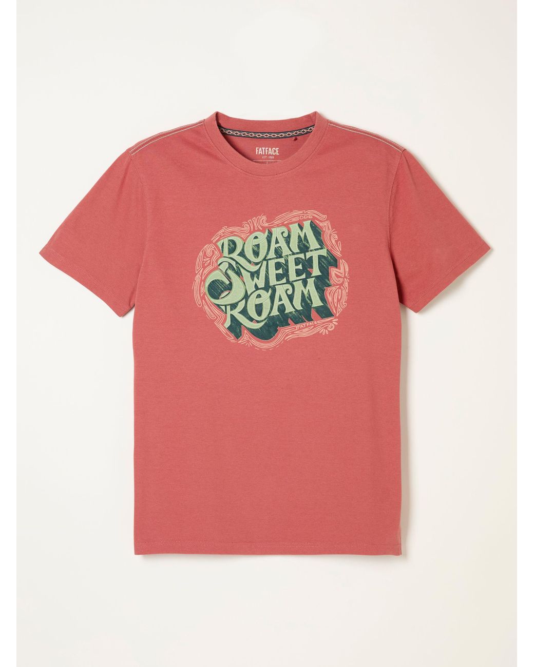 FatFace Red Roam Graphic T-Shirt for men