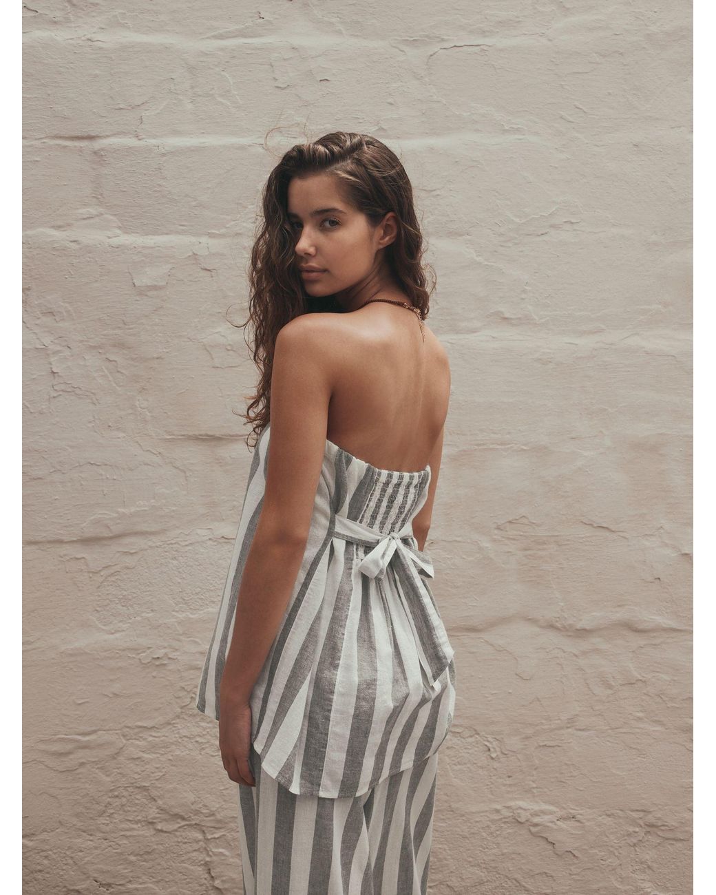 Next Green Stripe Shell Top