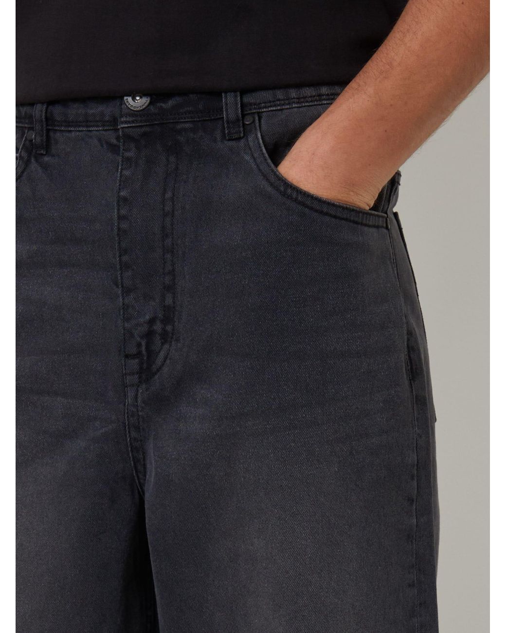 Threadbare Black Baggy Jeans for men