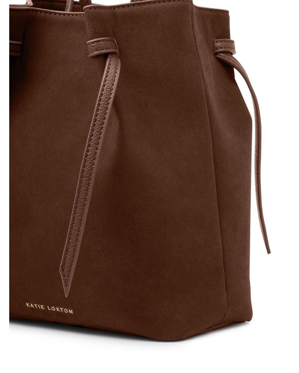 Katie Loxton Brown Celina Suedette Bucket Bag