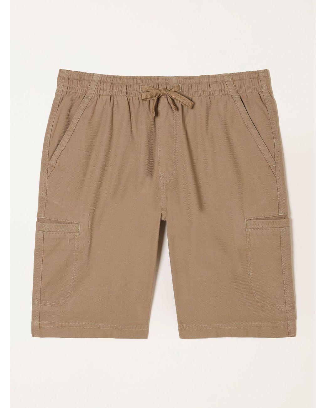 FatFace Natural Padstow Garment Dye Elasticated Utility Shorts for men