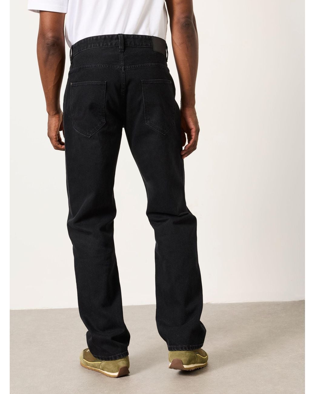 FatFace Black Fatface Relaxed Straight Fit Jeans for men