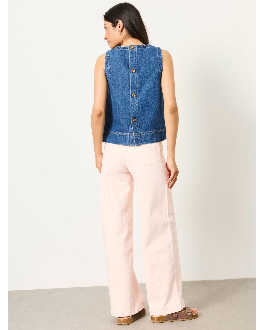 FatFace Pink Welling Wide Leg Jeans