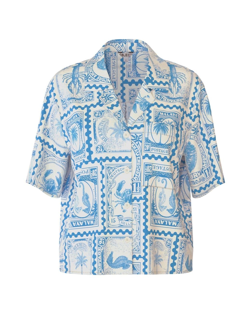 Object Blue Printed Shirt
