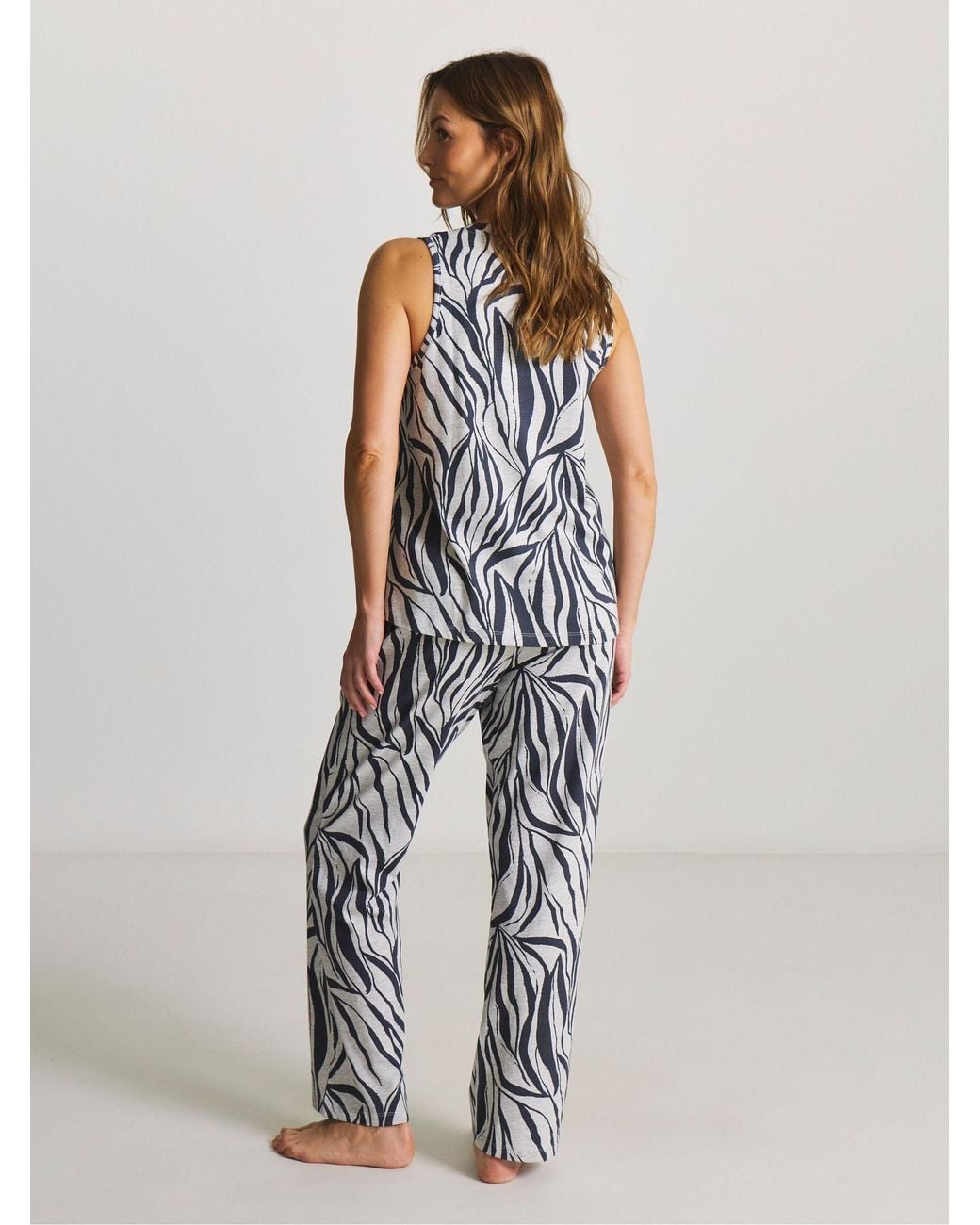 JD Williams White Value Zebra Pyjamas Set 2 Pack